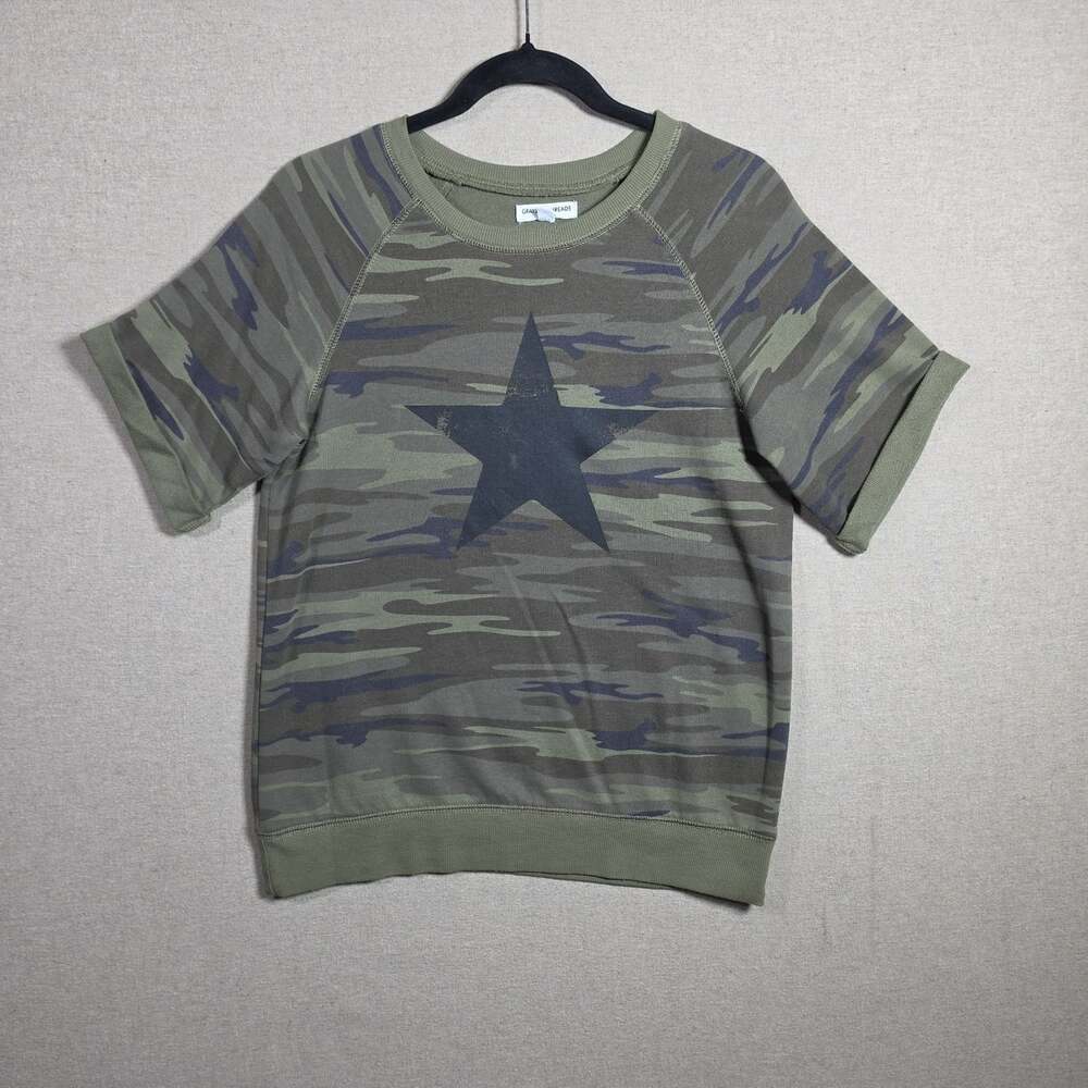 Grayson Threads womens S camouflage Thermal Short Sleeve With Star Green